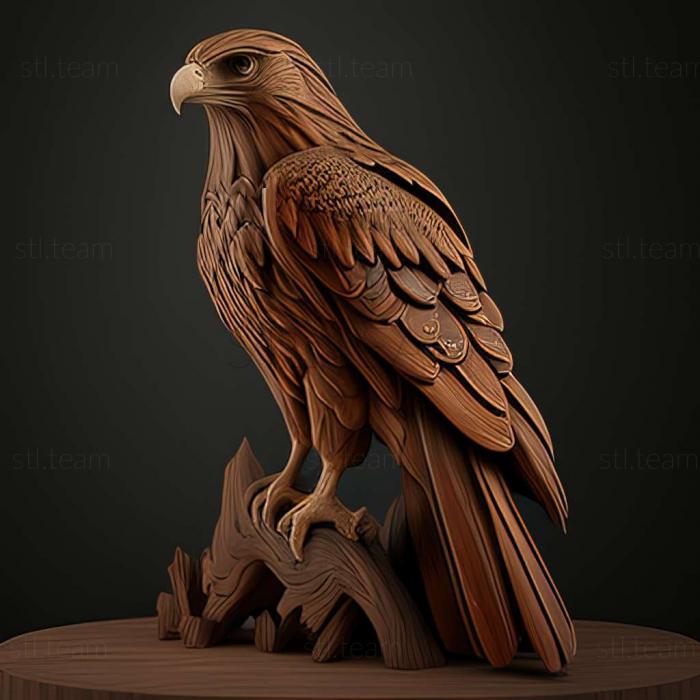 3D model Buteo bannermani (STL)